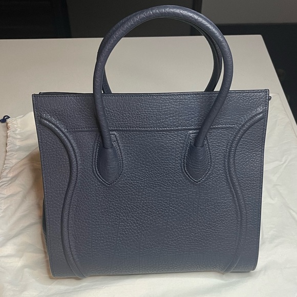 Celine Medium Navy Blue Leather Phantom Luggage Tote - Picture 6 of 16
